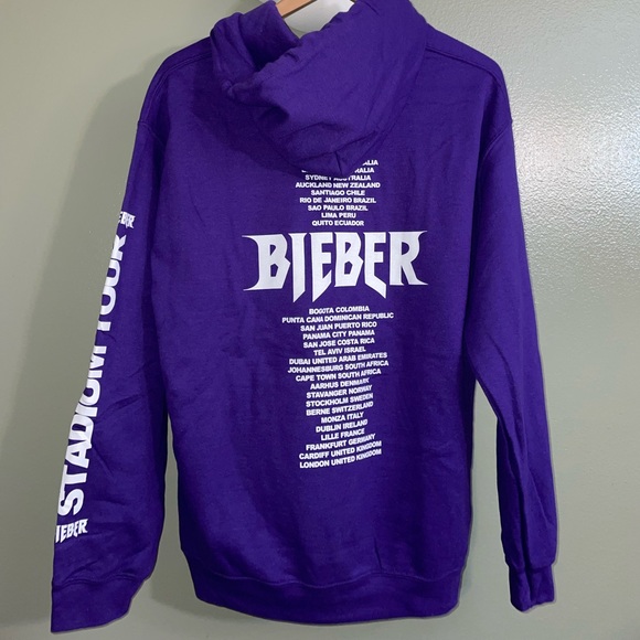 NWOT Justin Bieber Stadium Tour Hoodie - Picture 5 of 6